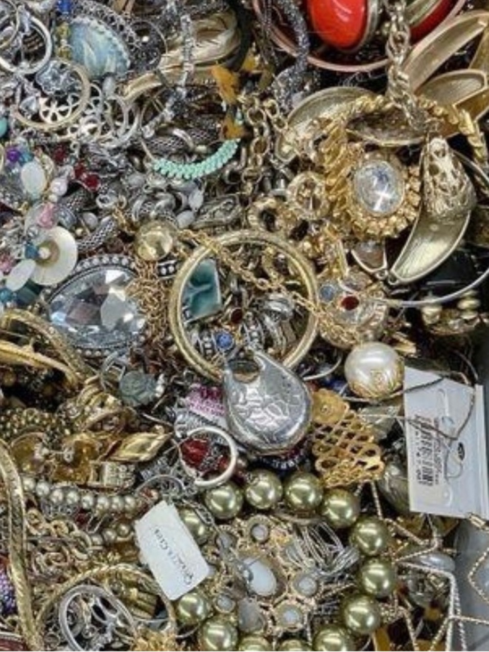 3 lb Tangled Jewelry Lot | Unsearched Mystery Treasure Hunt Reseller Gold Silver - Picture 4 of 16